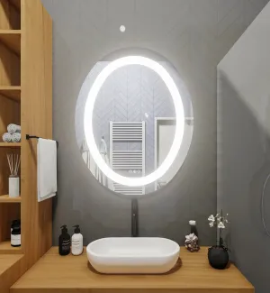 LED Mirror (Front-Lighted Oval) 24" x 32" (or 32" x 24")