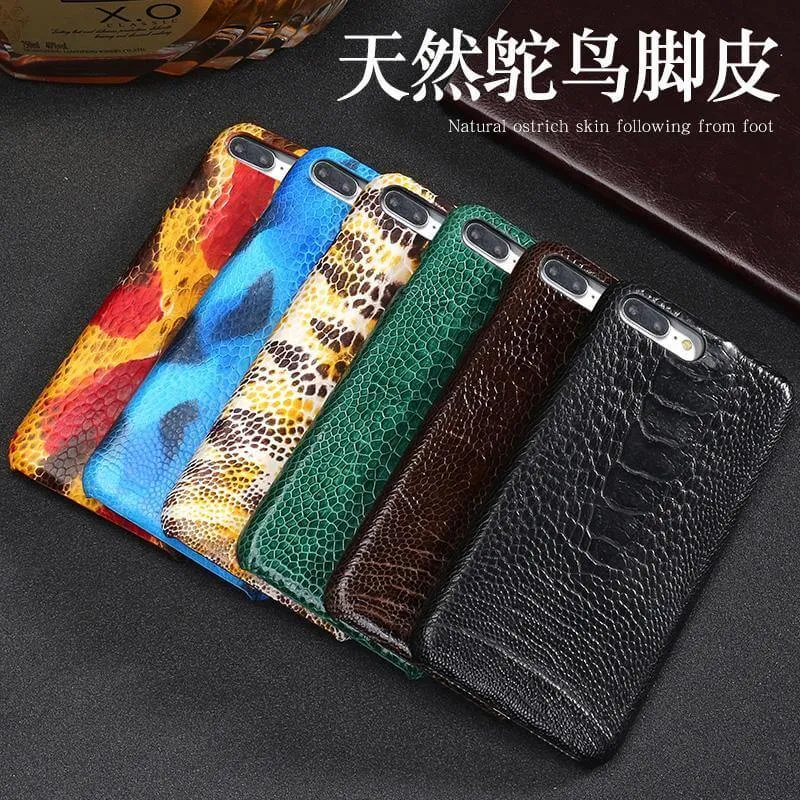 Luxury Natural Ostrich Foot Skin Iphone Cases