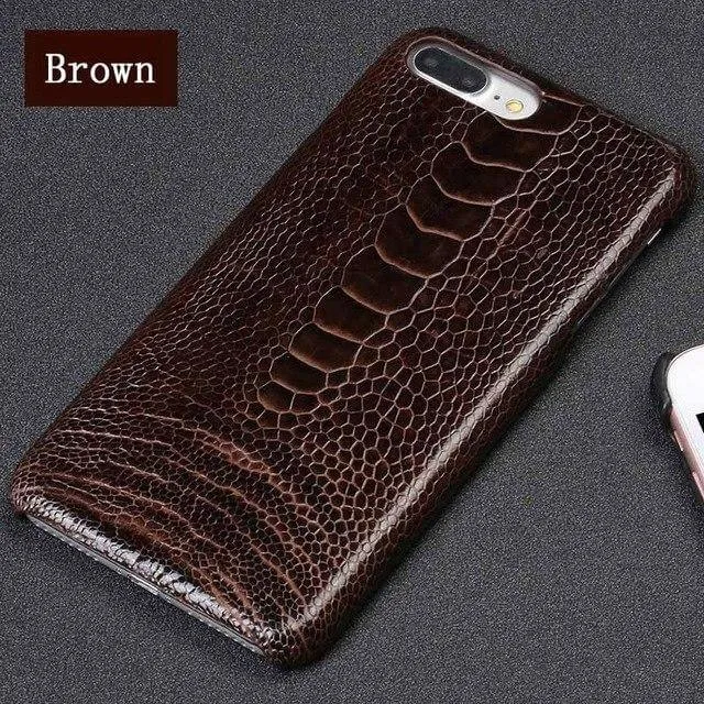 Luxury Natural Ostrich Foot Skin Iphone Cases