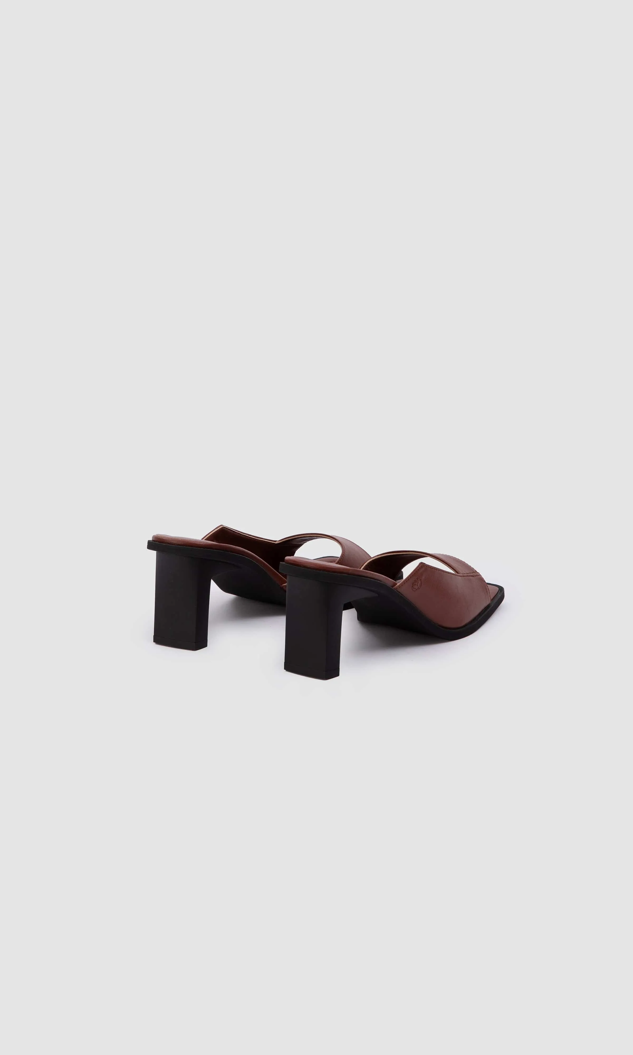 Lyn Vegan Olive Leather Mules | Brown