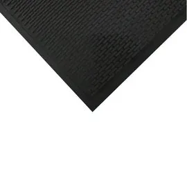 M A Matting 3' X 5' Black Nitrile Rubber SuperScrape™ Floor Mat