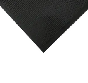 M A Matting 4' X 6' Black Nitrile Rubber SuperScrape™ Floor Mat