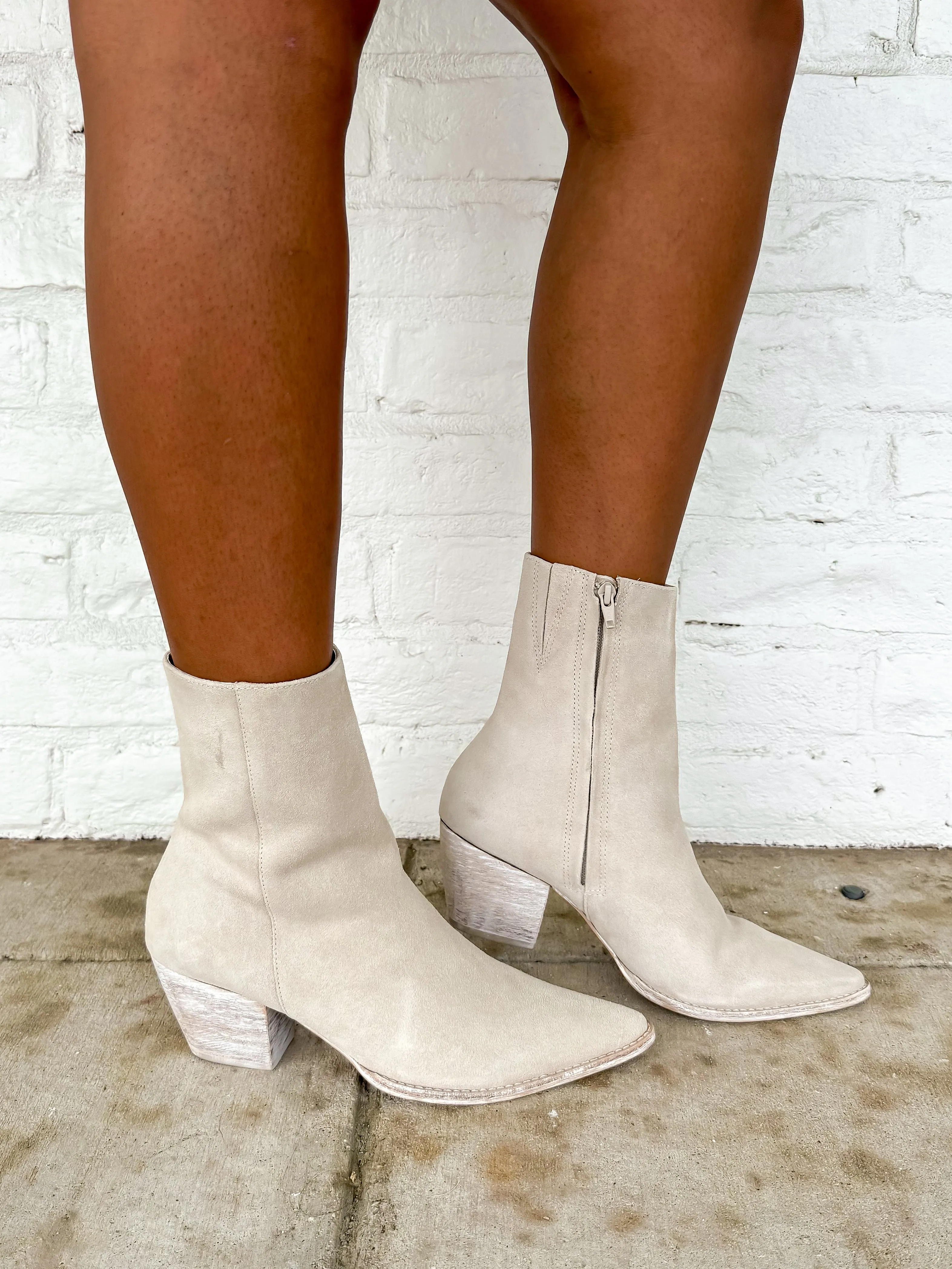 Matisse Ecru Suede Caty Bootie