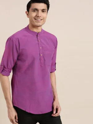 Mauve  Khadi Men Shirt