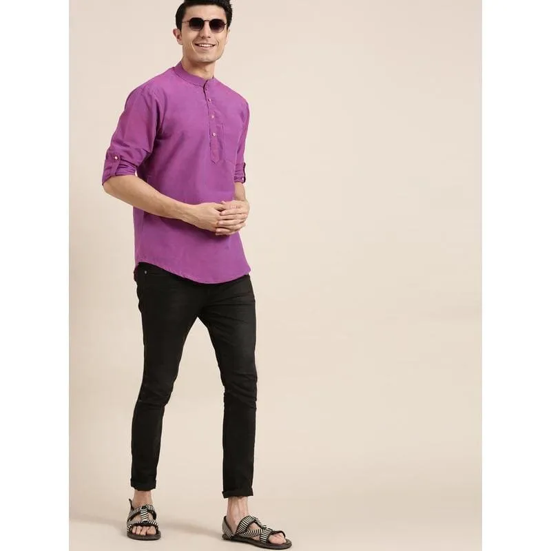 Mauve  Khadi Men Shirt