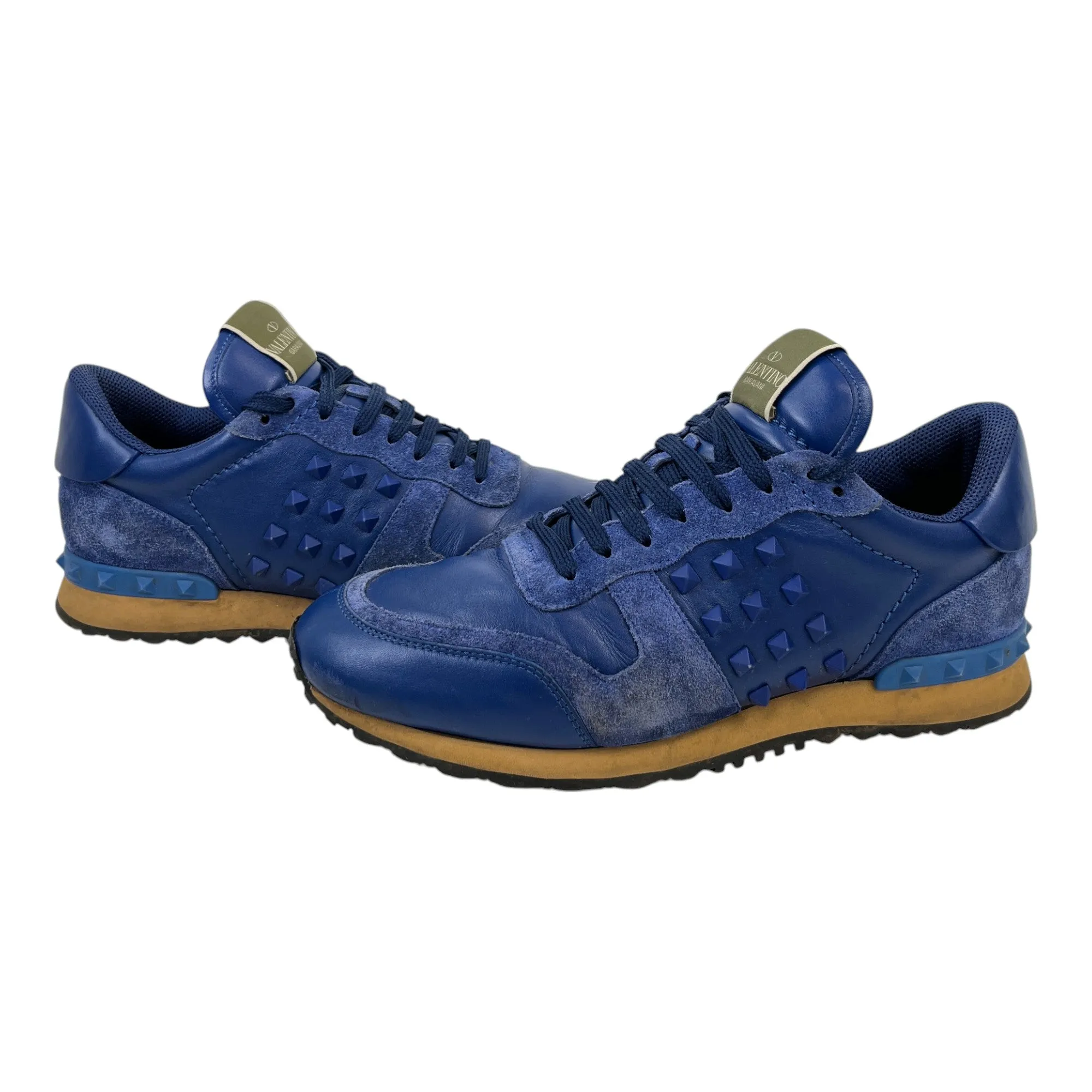 Men's Rockstud Low Trainers Blue Size EU 41 / UK 7