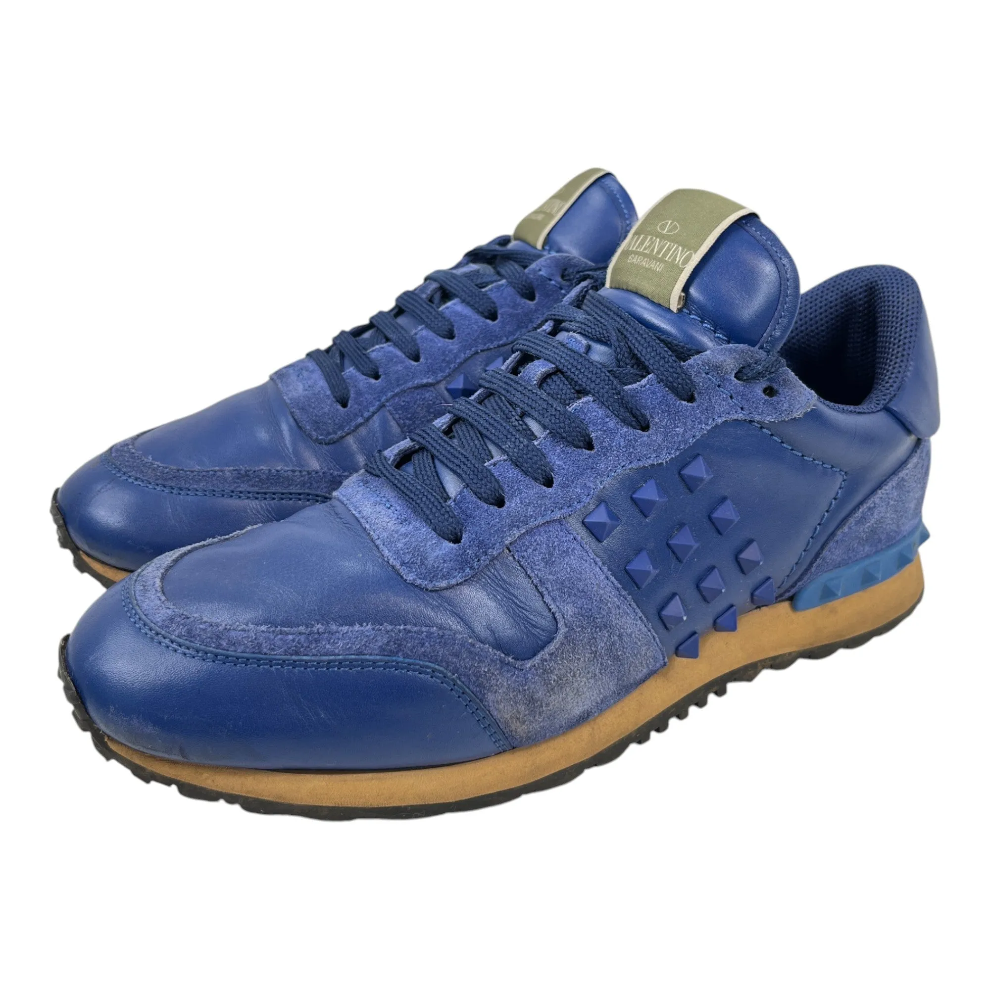 Men's Rockstud Low Trainers Blue Size EU 41 / UK 7