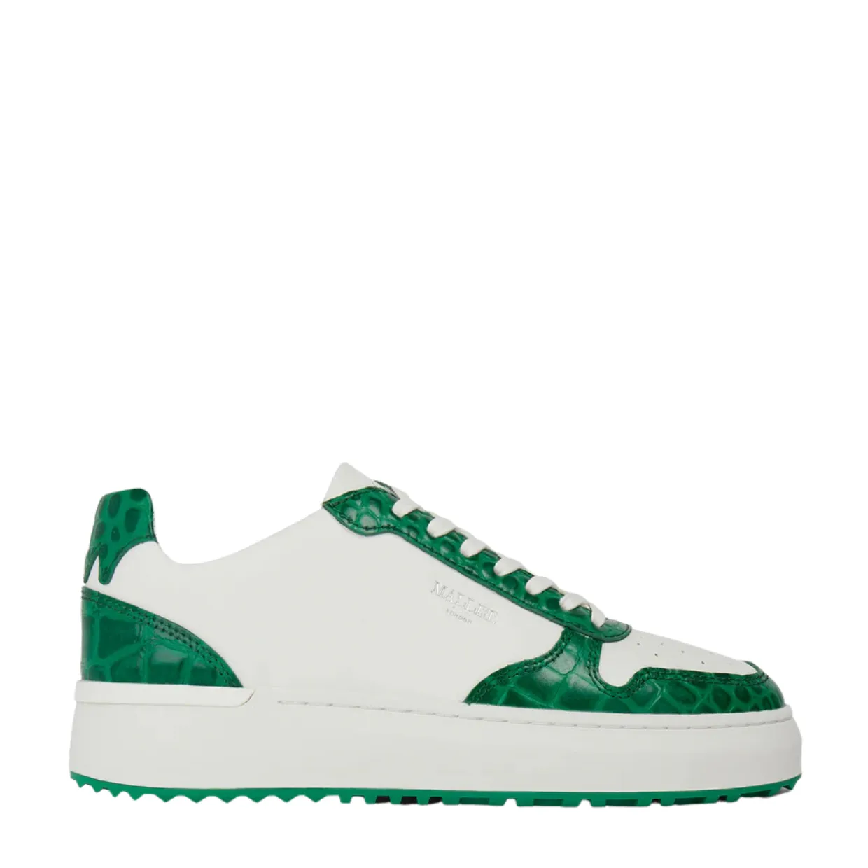 Miss Mallet Green Croc Hoxton Trainers