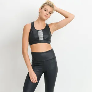 Mono B Foil Scale Block Sports Bra