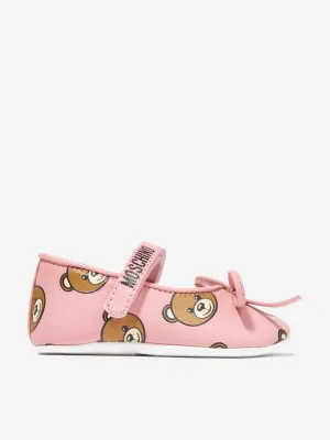 Moschino Baby Girls Leather Bear Mary Jane Shoes