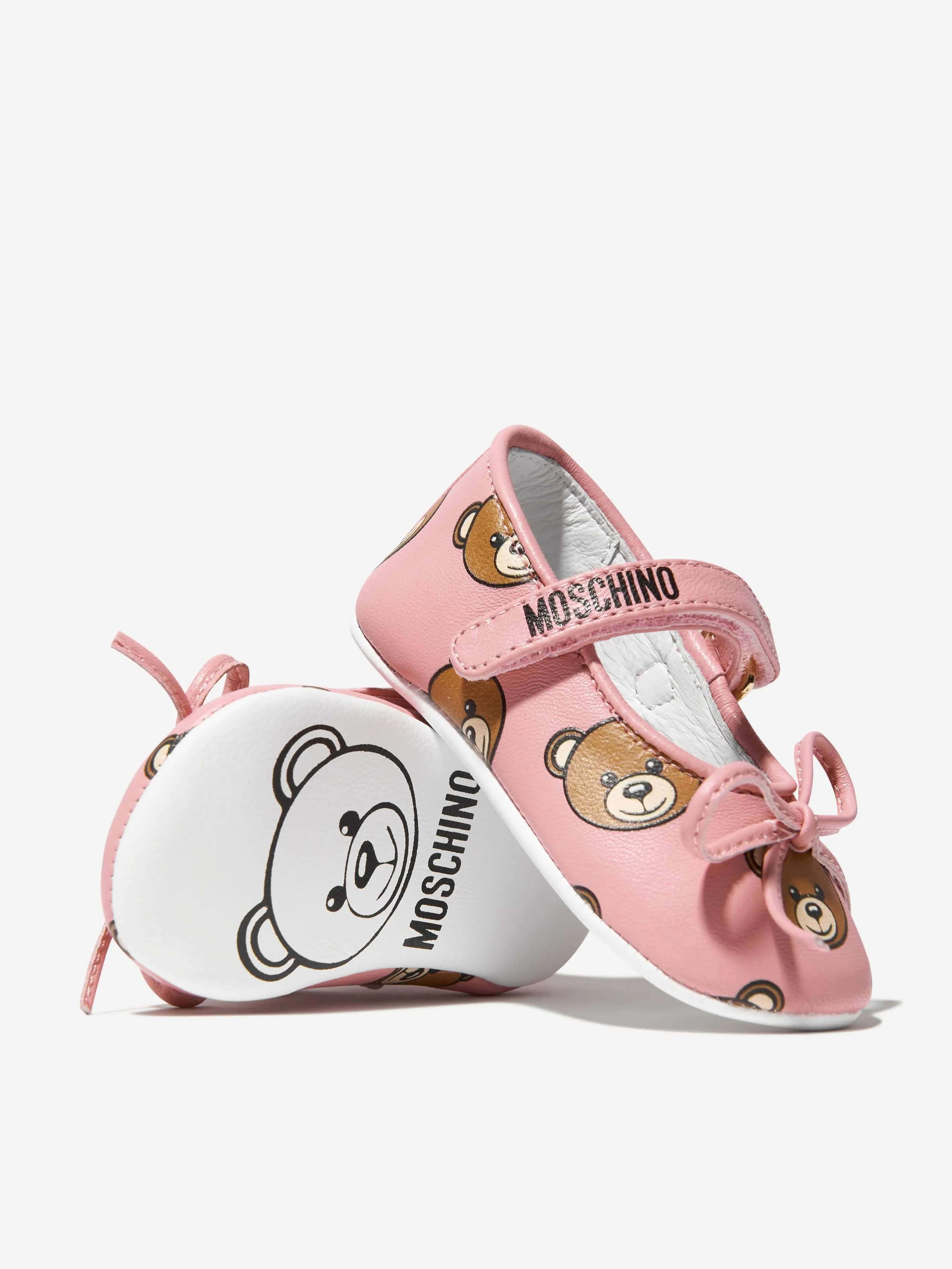 Moschino Baby Girls Leather Bear Mary Jane Shoes