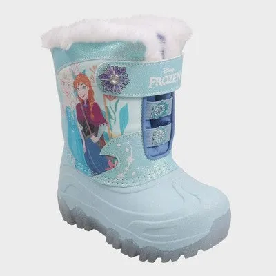 New - Toddler Girls' Frozen Winter Boots - Blue 12T