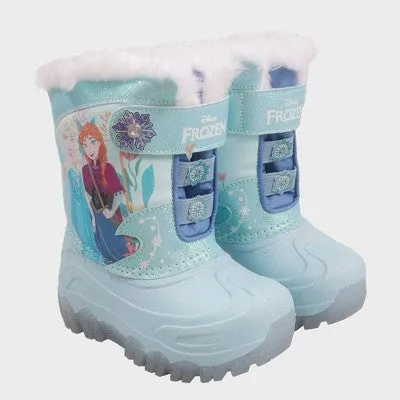 New - Toddler Girls' Frozen Winter Boots - Blue 12T