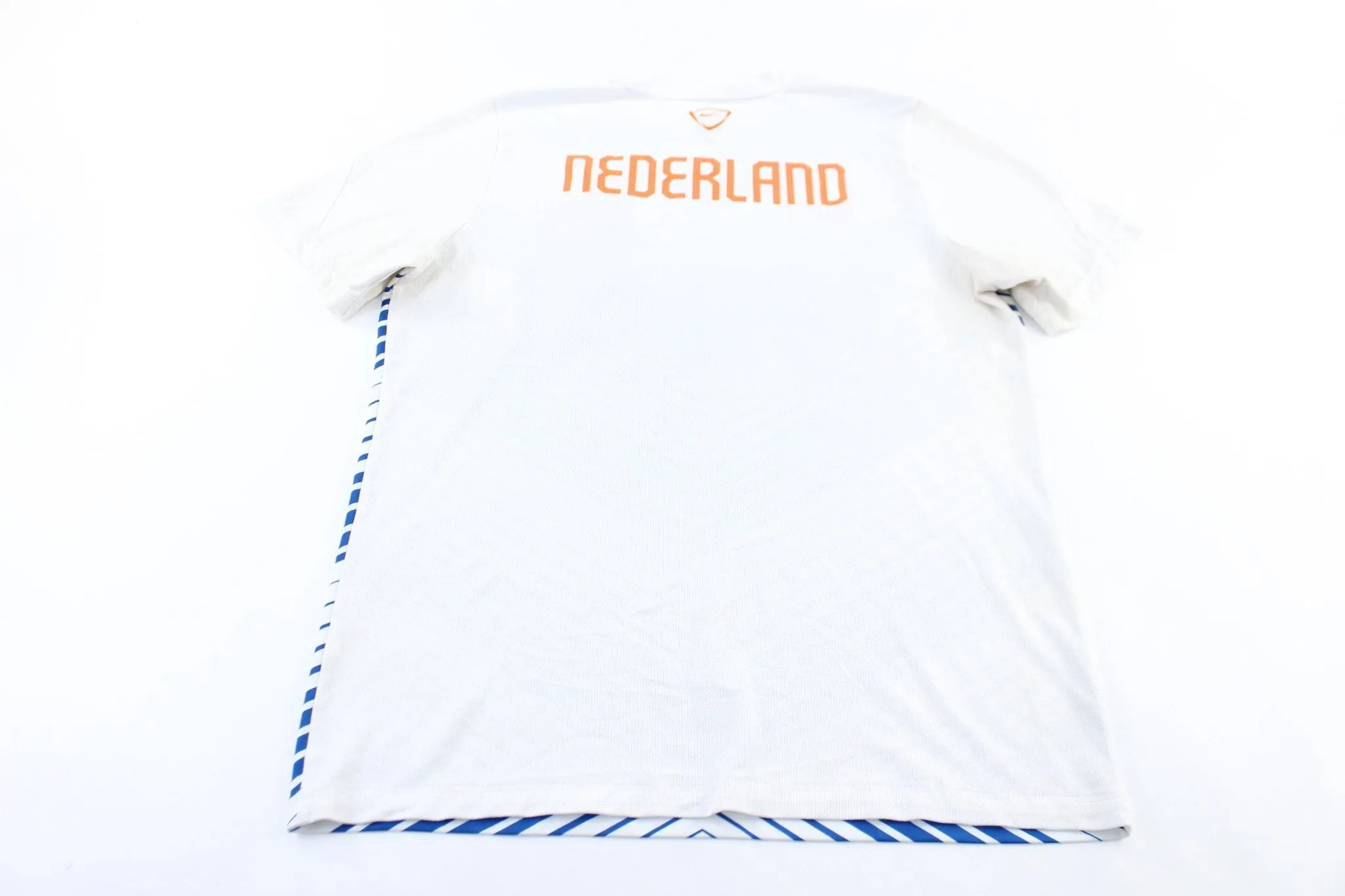 Nike Embroidered Logo Netherlands Striped Soccer Jersey