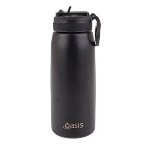 Oasis Insulated Sports Bottle with Sipper 780ml - Black