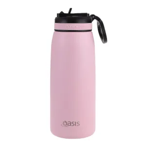 Oasis Insulated Sports Bottle with Sipper 780ml - Carnation Pink