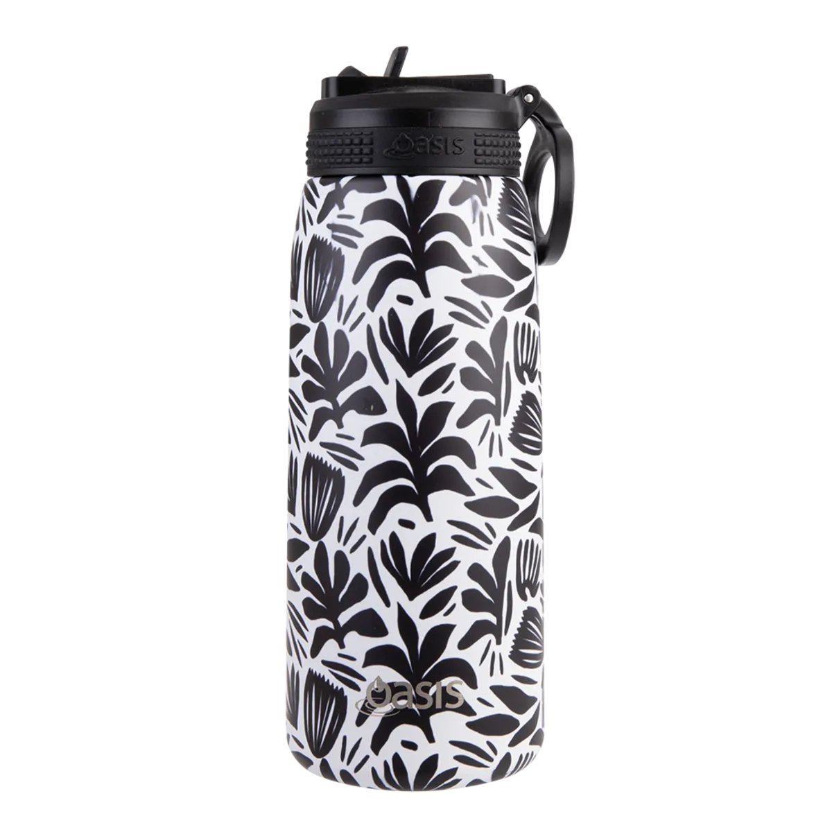 Oasis Insulated Sports Bottle with Sipper 780ml - Monochrome Blooms