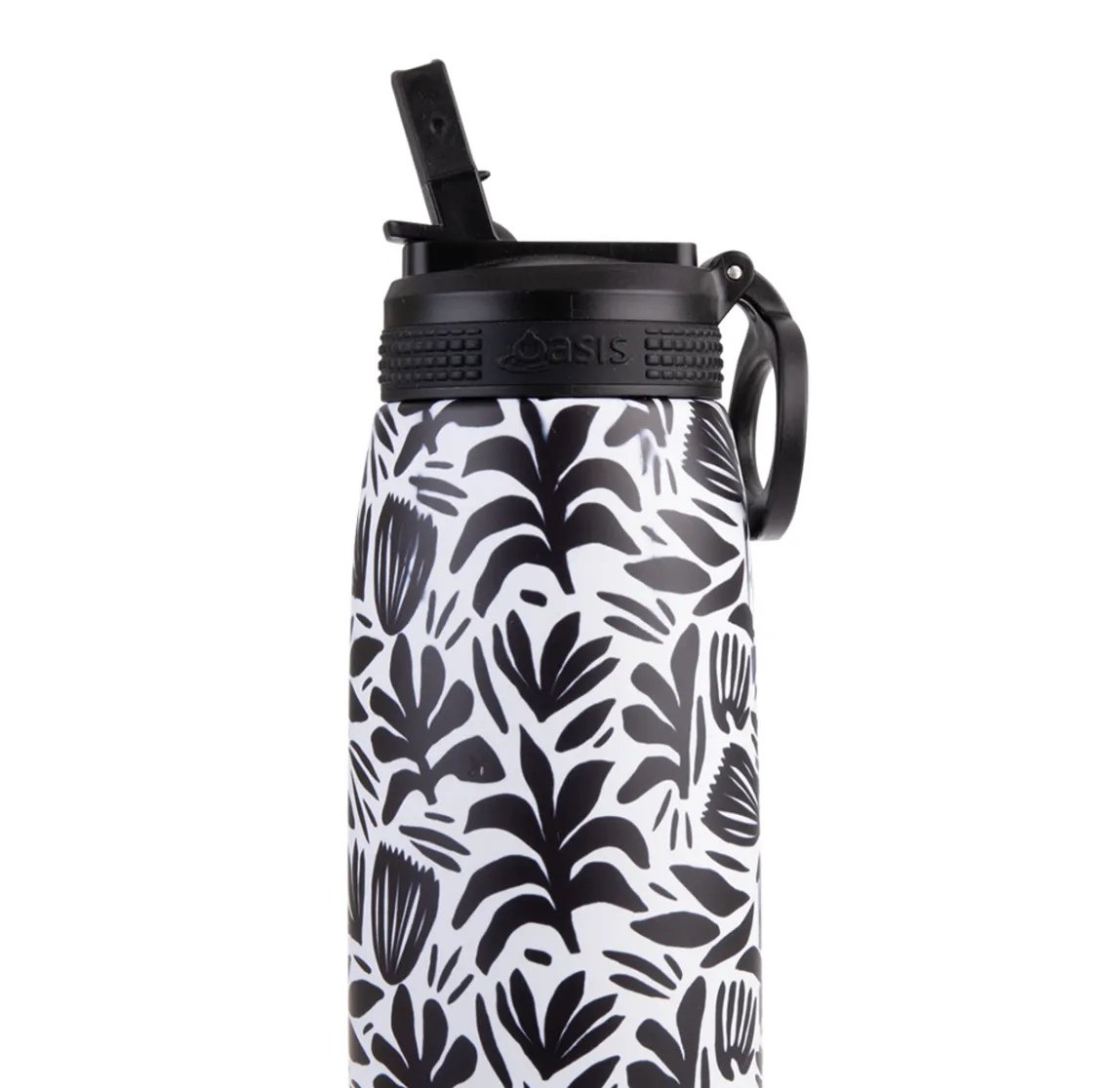 Oasis Insulated Sports Bottle with Sipper 780ml - Monochrome Blooms