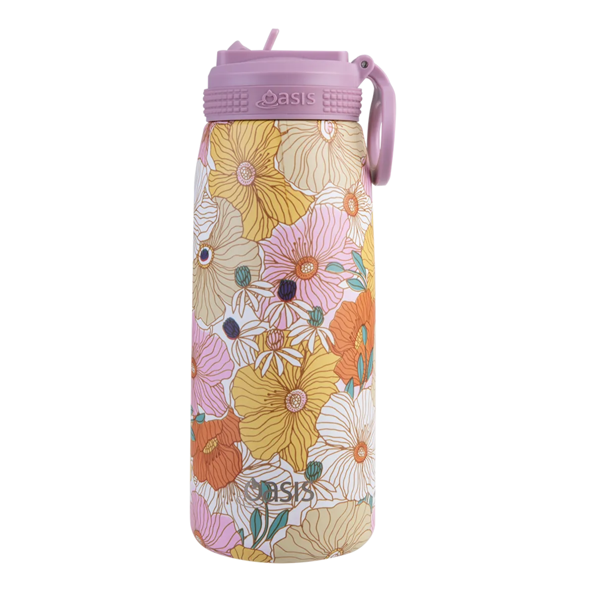 Oasis Insulated Sports Bottle with Sipper 780ml - Retro Floral