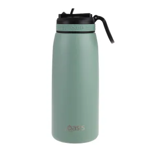 Oasis Insulated Sports Bottle with Sipper 780ml - Sage Green