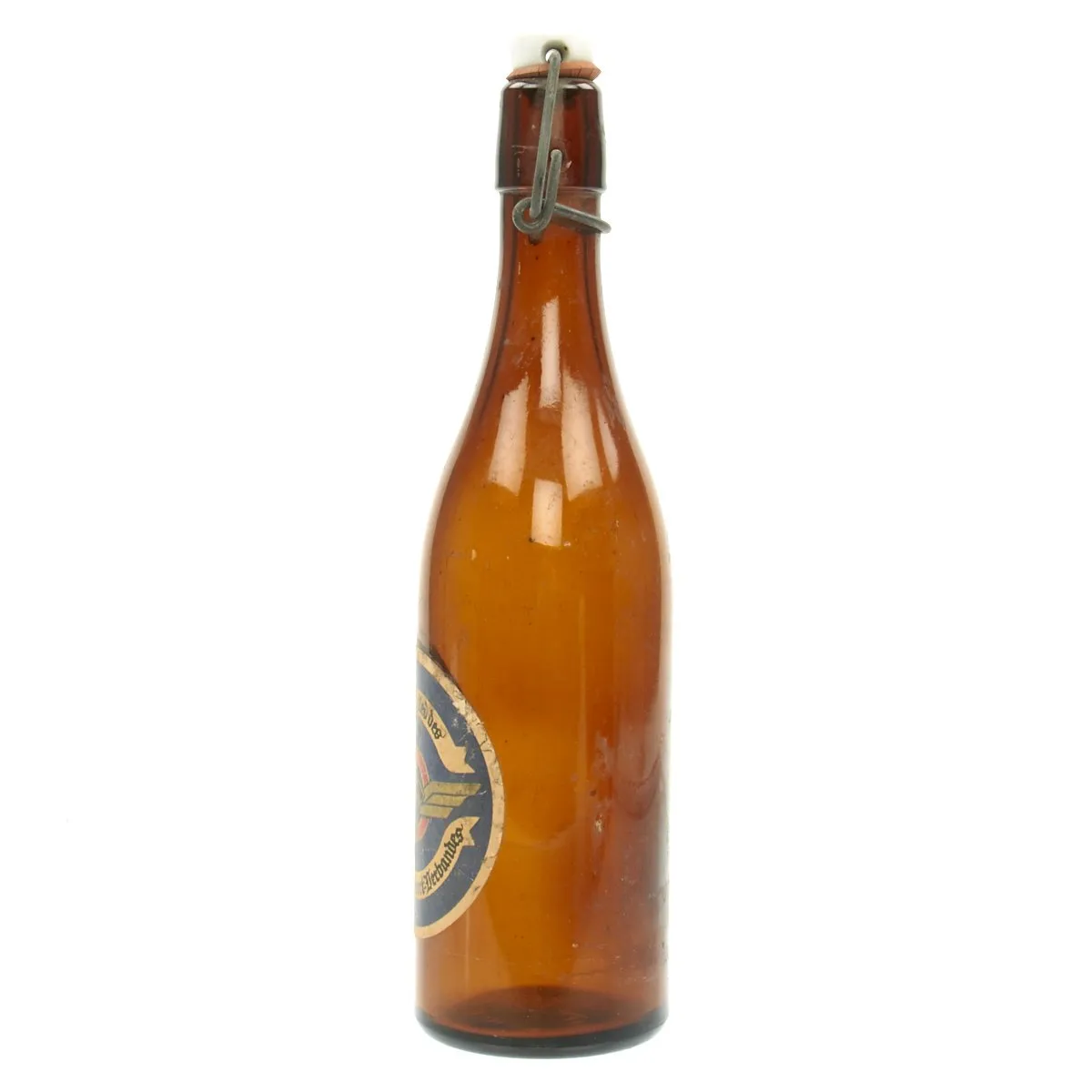 Original German Pre-WWII Air Sports Association Flip-Top Beer Bottle - Deutschen Luftsport-Derbandes