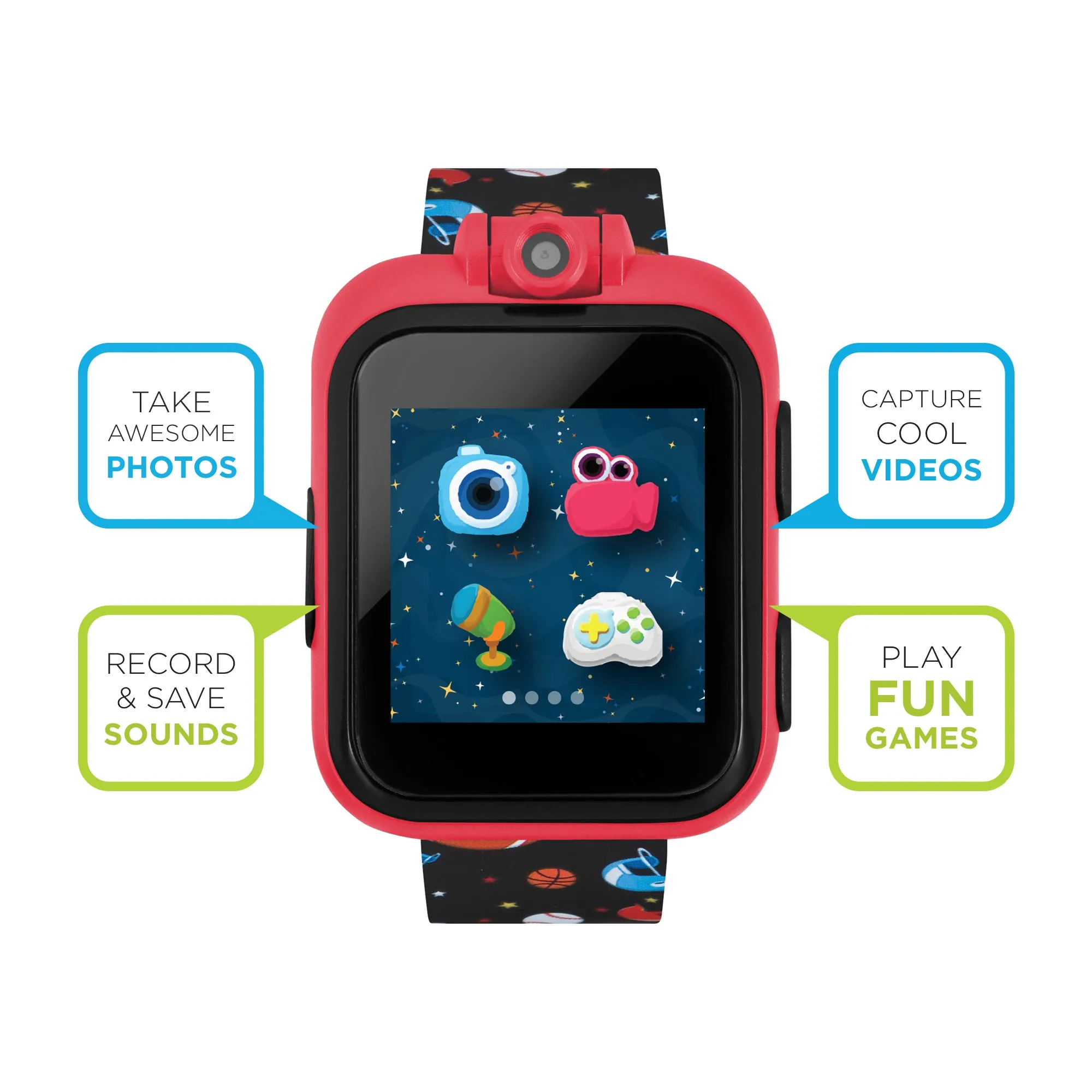 PlayZoom Smartwatch for Kids: Sports Print