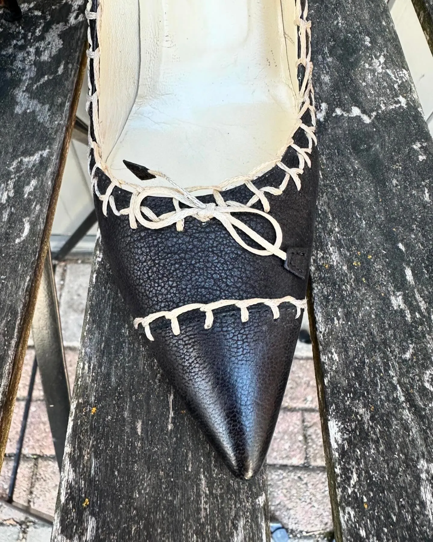 PRADA Leather High-Heel Pumps