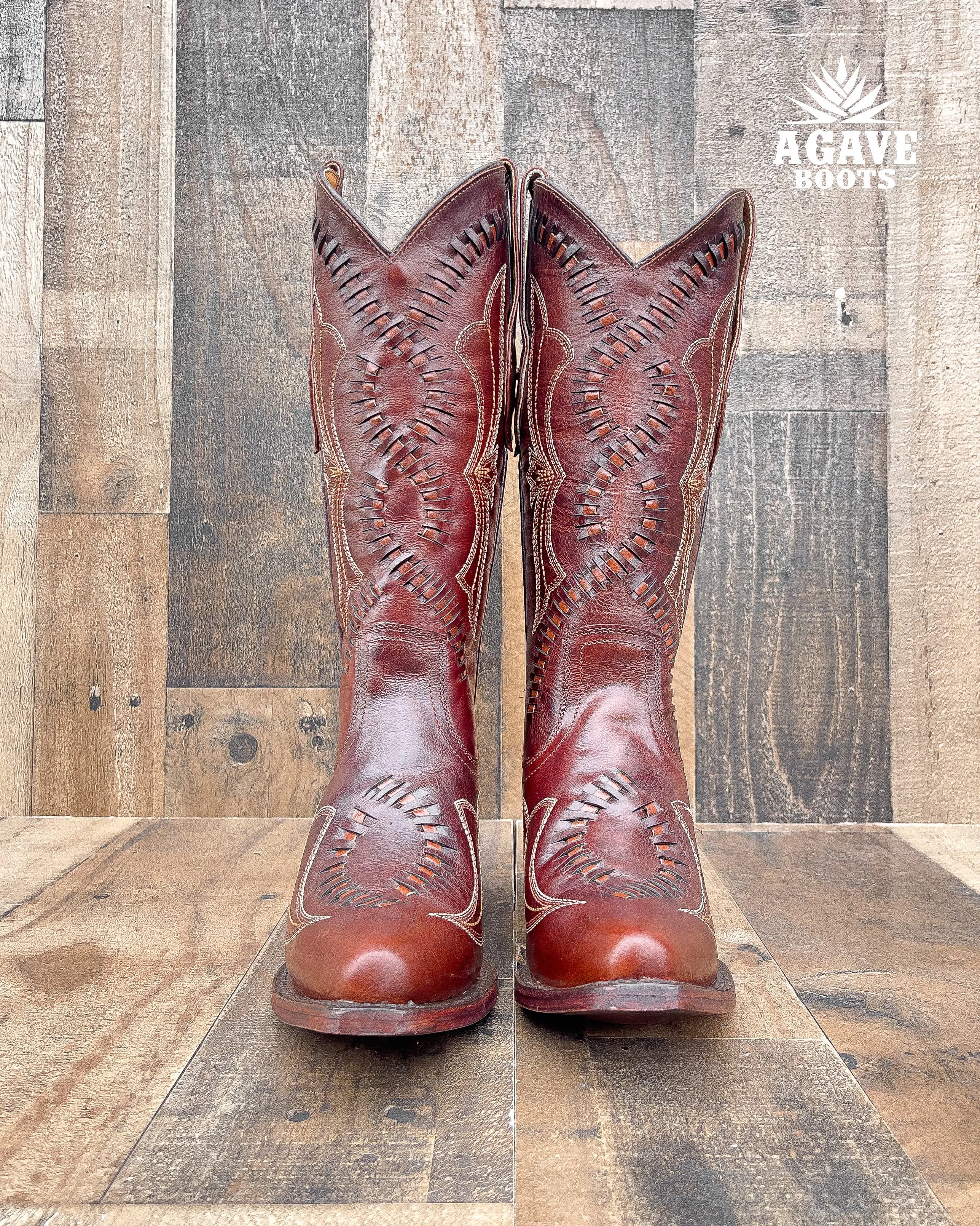 "OSLO" COGNAC | WOMEN TALL COWBOY BOOTS