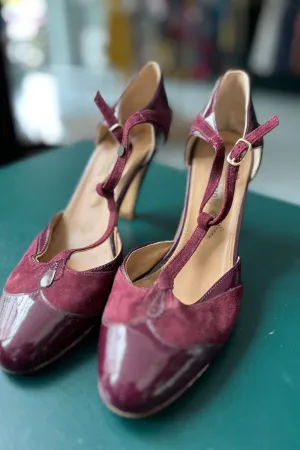 Re-Wear Agnes & Norman Plum Vintage Style Shoes