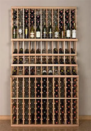 Retail 1 Double Deep Lower with 3 Display Rows - Premium Wooden Wine Racks