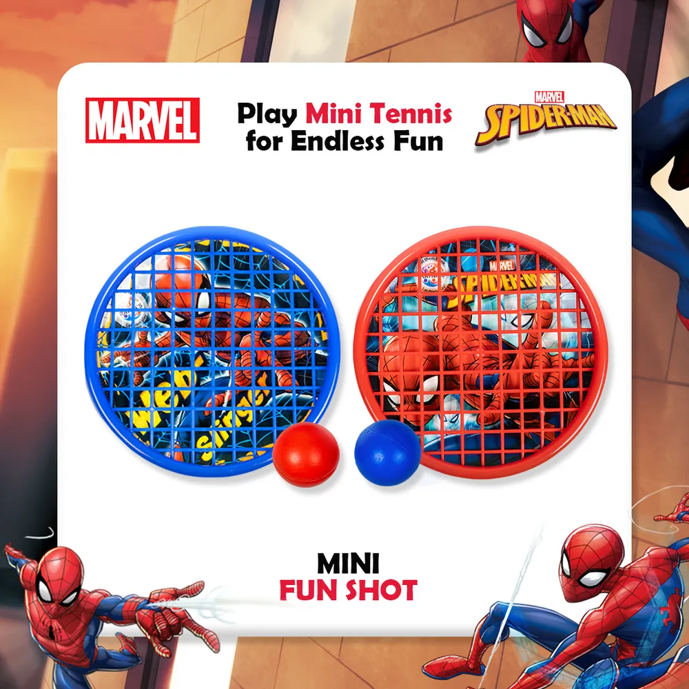 Return Gifts - Mini Fun Shot Hand Tennis Spider-Man (Pack of 3,5,12)