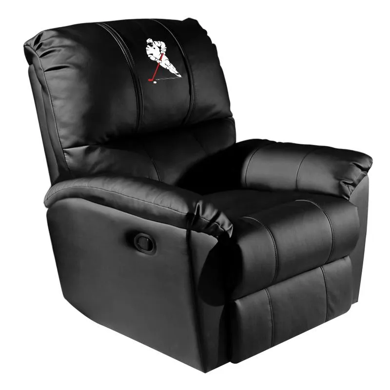 Rocker Recliner with Hockey Center Logo Panel