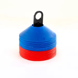 Safety Marker Cones | Set of 50 | Red and Blue