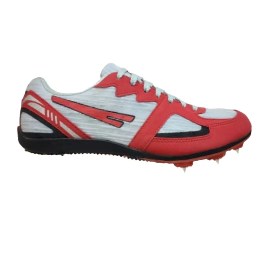 Sega Endurance Spikes Running Athletic Shoes for Men (Red/Silver)