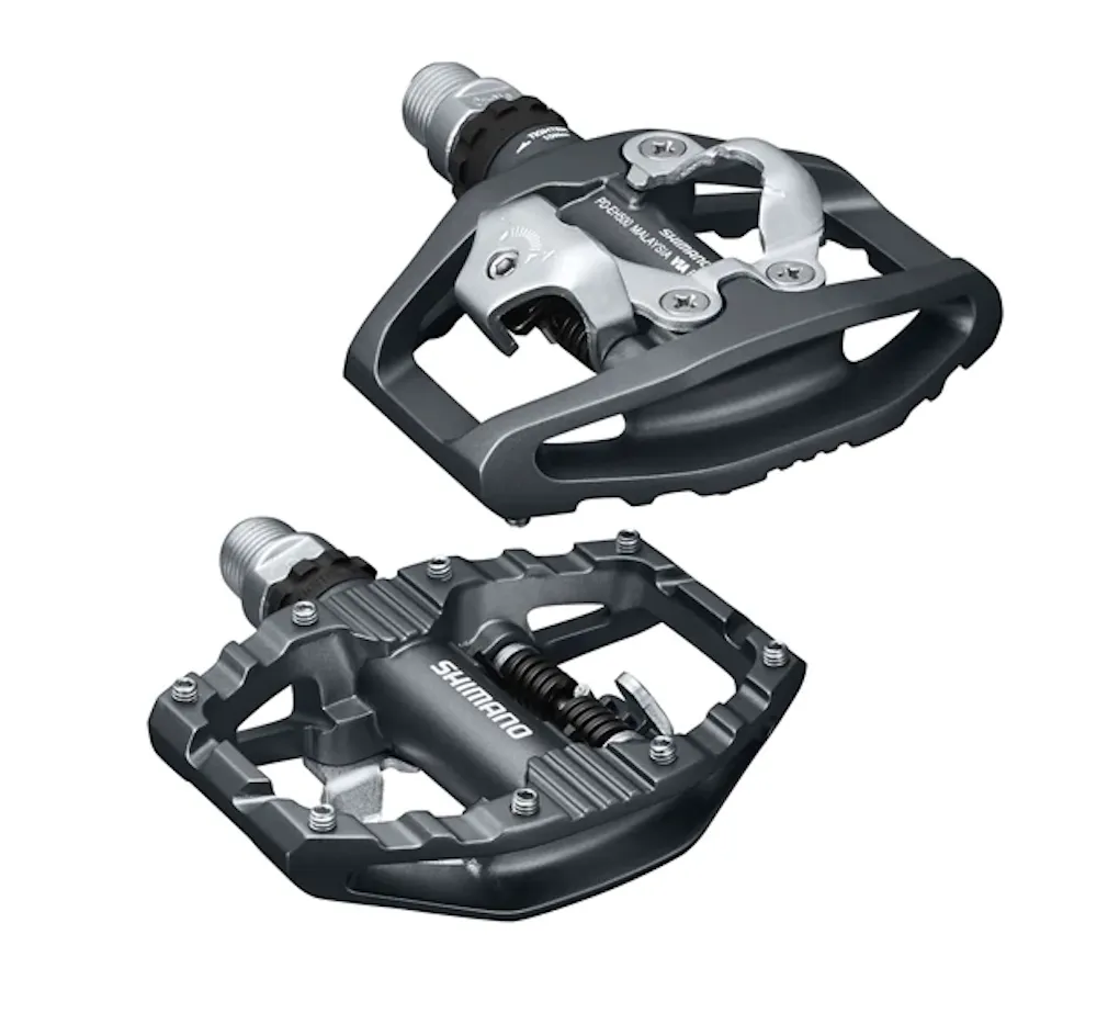 Shimano PD-EH500 Dual-Sided Combination Pedals Flat and SPD Cleat Mount   Cleats