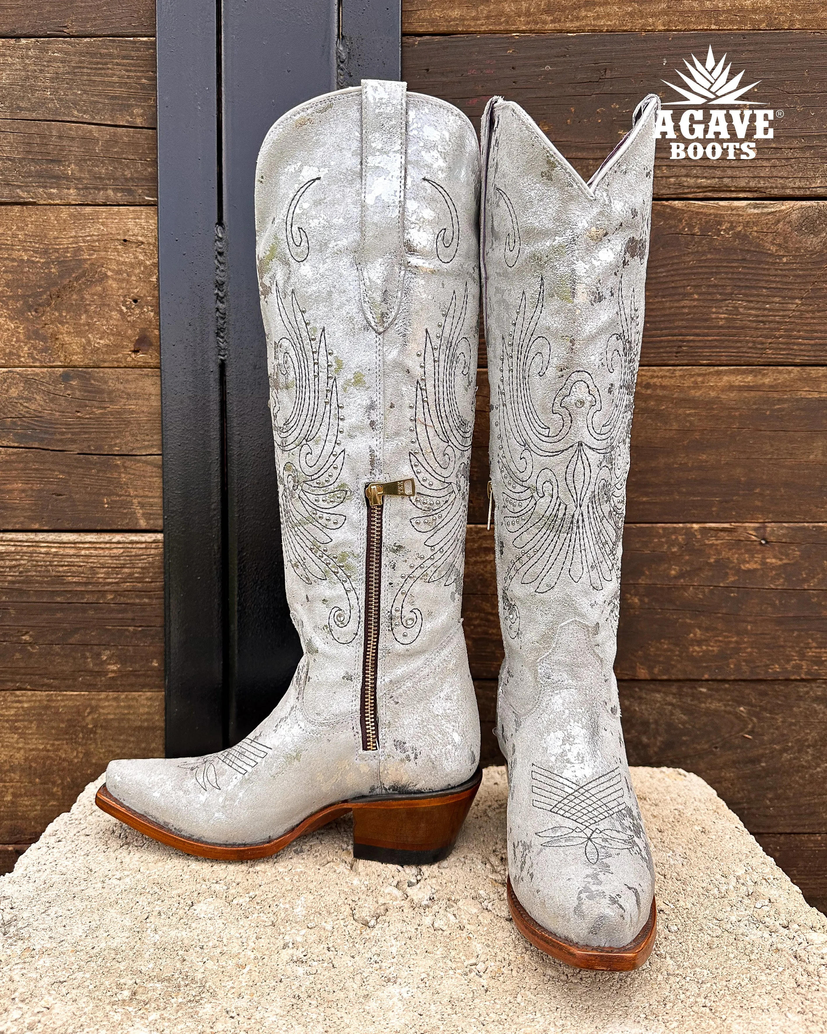 SILVER CAMO | WOMEN TALL COWBOY BOOTS