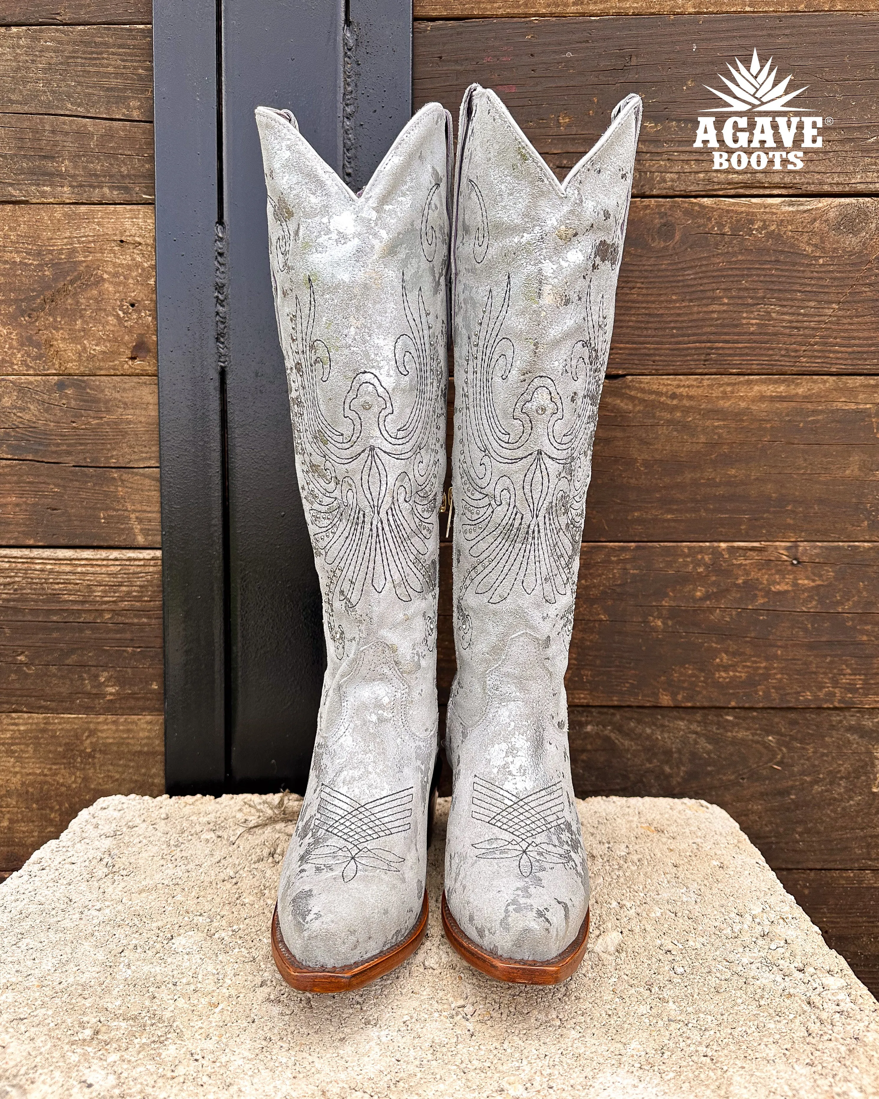 SILVER CAMO | WOMEN TALL COWBOY BOOTS