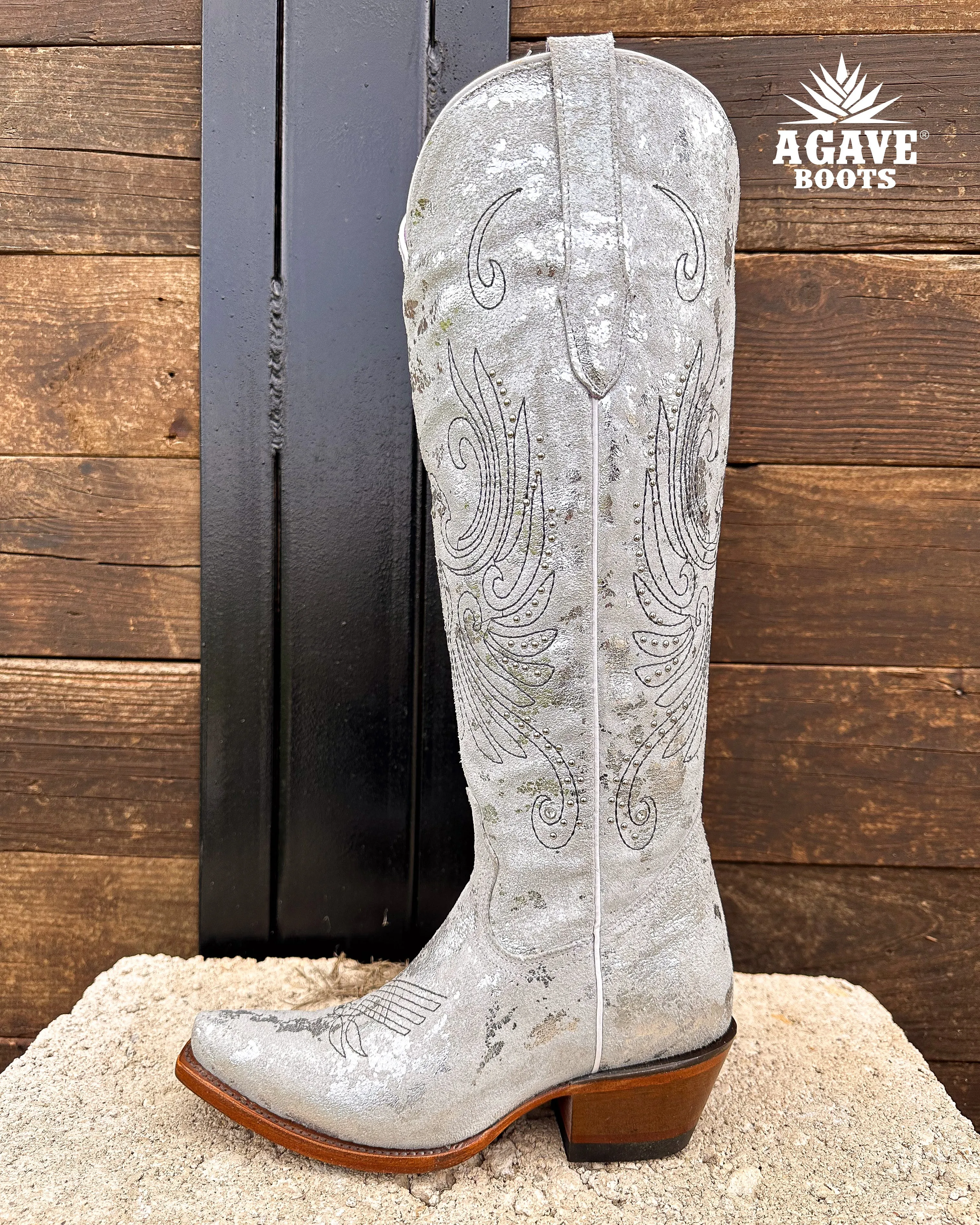 SILVER CAMO | WOMEN TALL COWBOY BOOTS