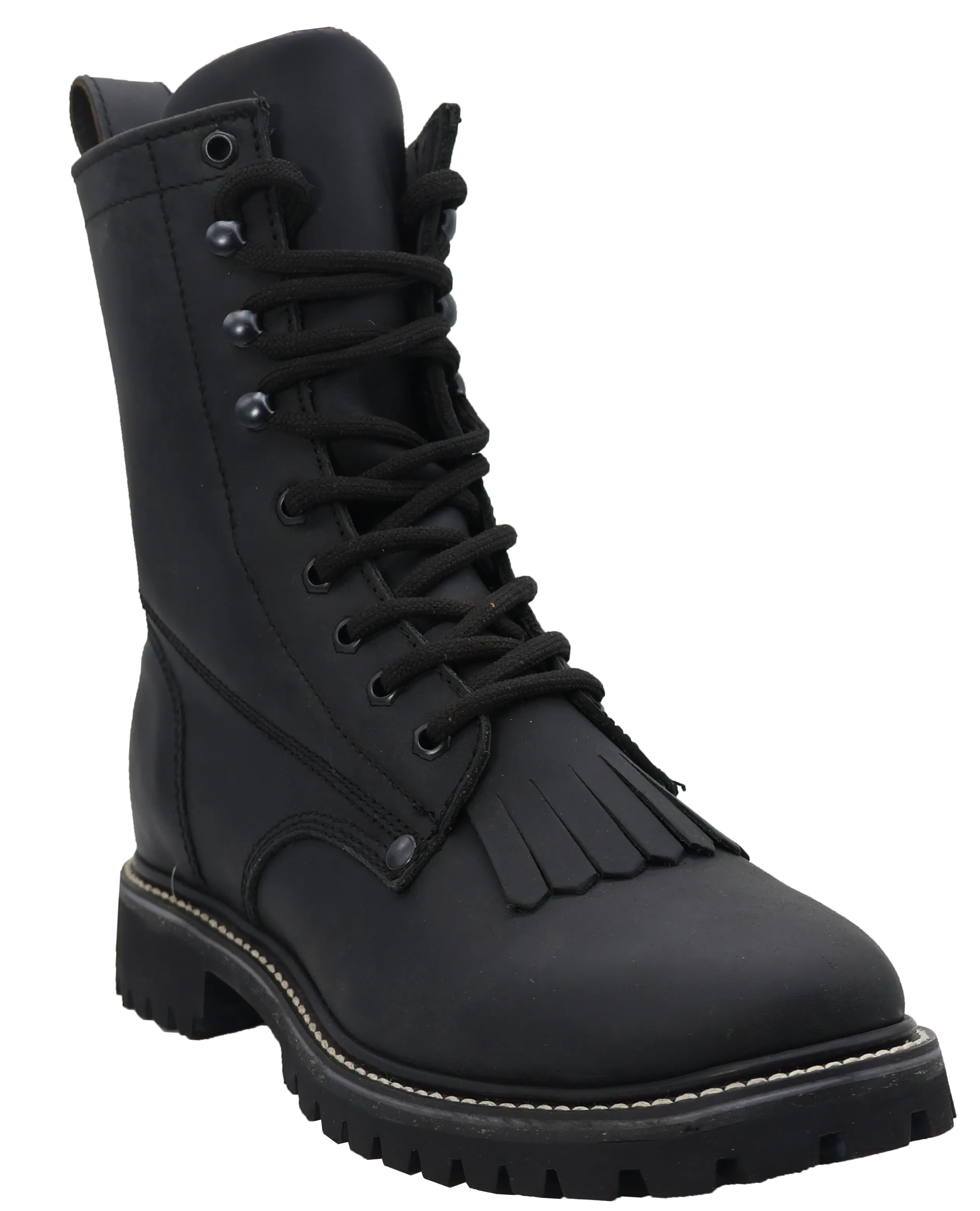 Silverton Lacer 8 All Leather Work Boots (Black)