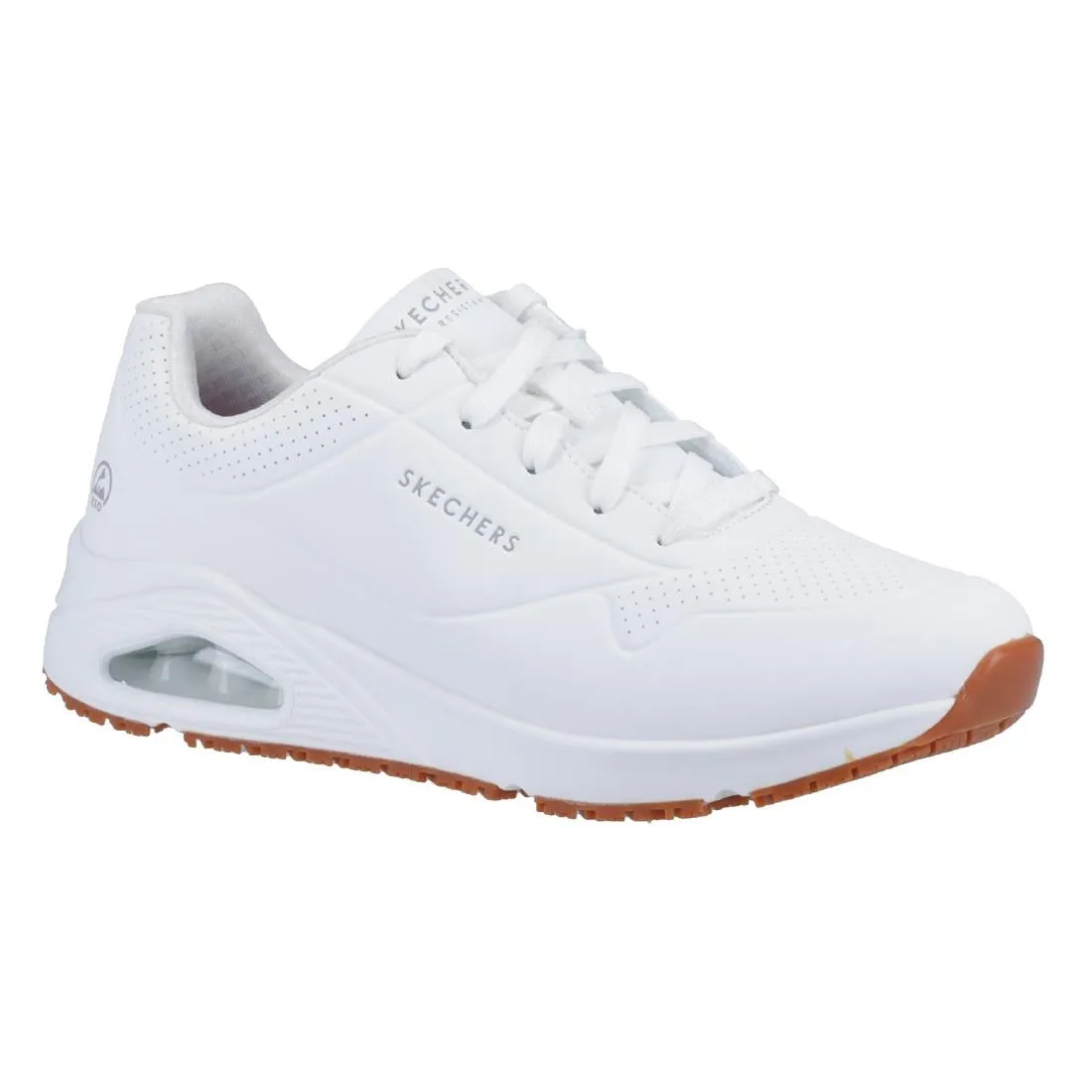 Skechers Mens UNO Slip Resistant Trainers 42 White