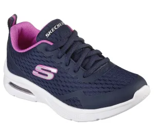 Skechers Microspec Max Electric Jumps Girls Navy Trainer