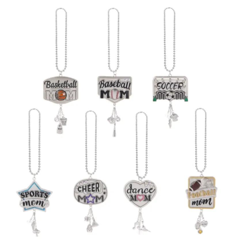 Sports mom car charms