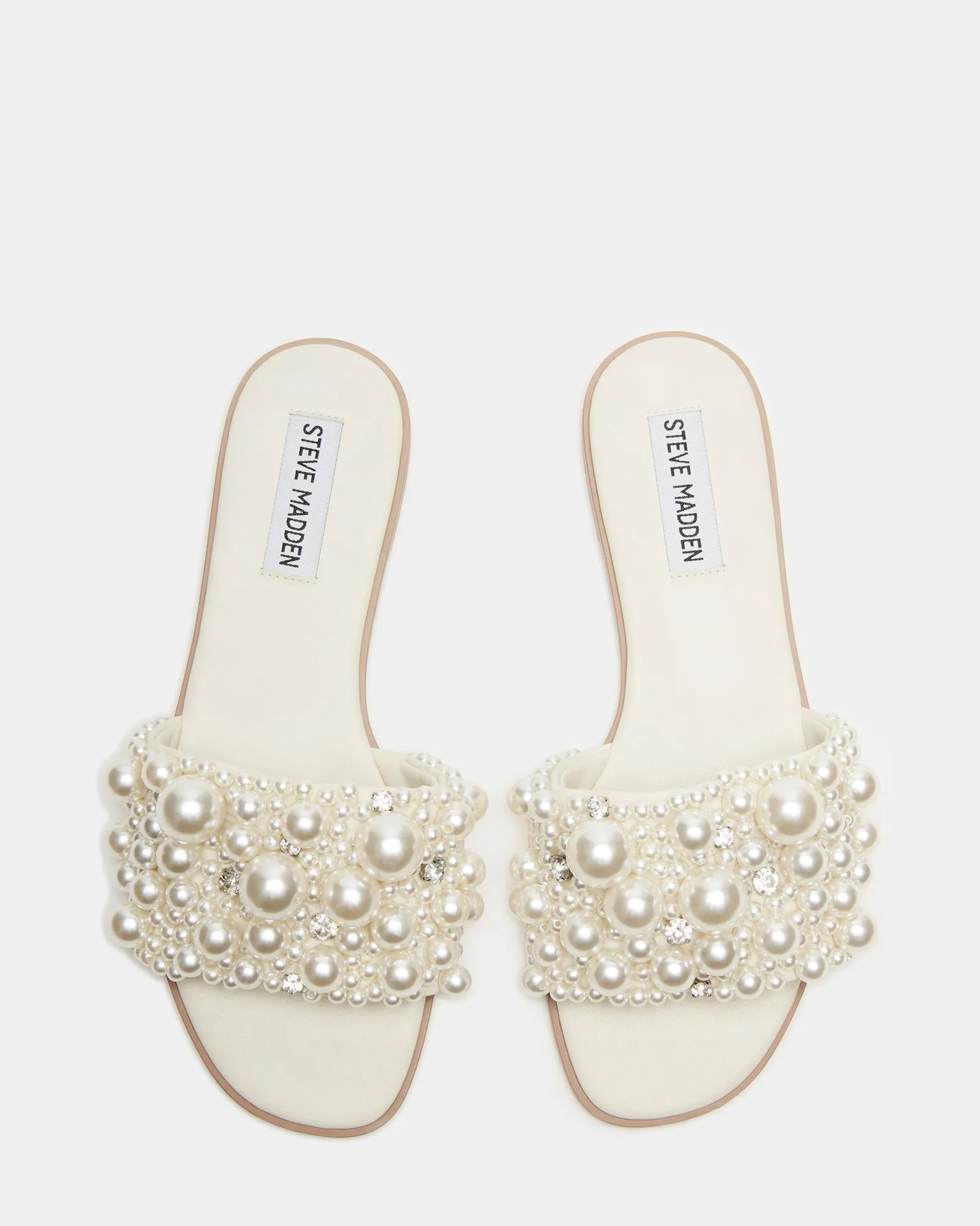 Steve Madden Knicky Sandals in Ivory Pearl