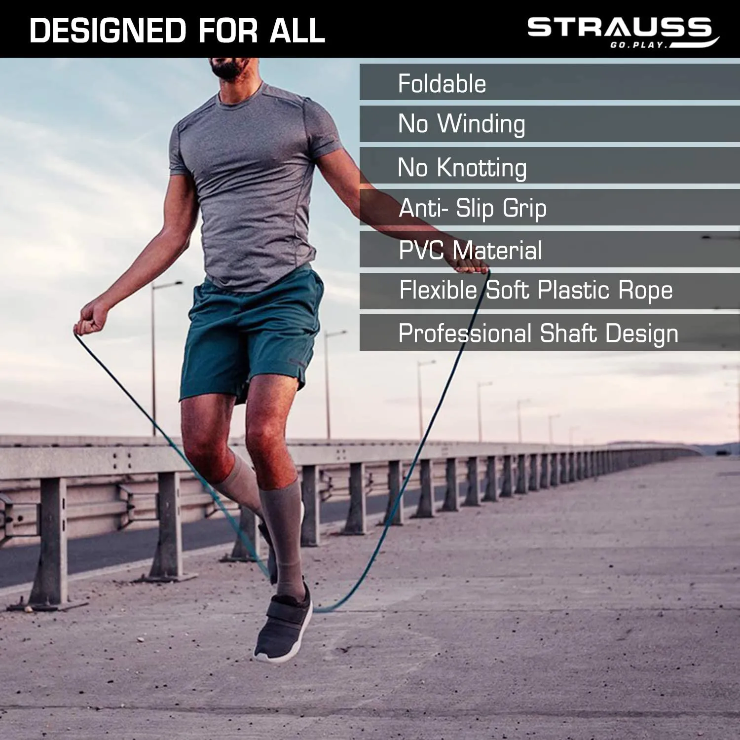 Strauss Skipping Rope, (Blue)