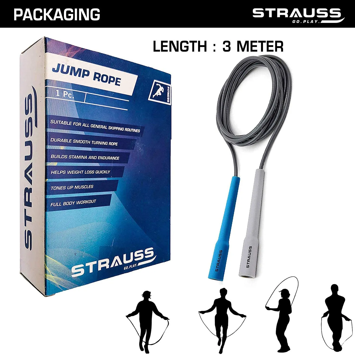 Strauss Skipping Rope, (Blue)