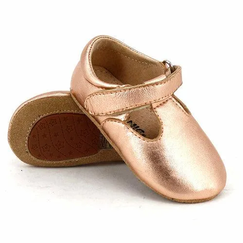 T-Bar Baby & Toddler Prewalker Shoes Rose Gold