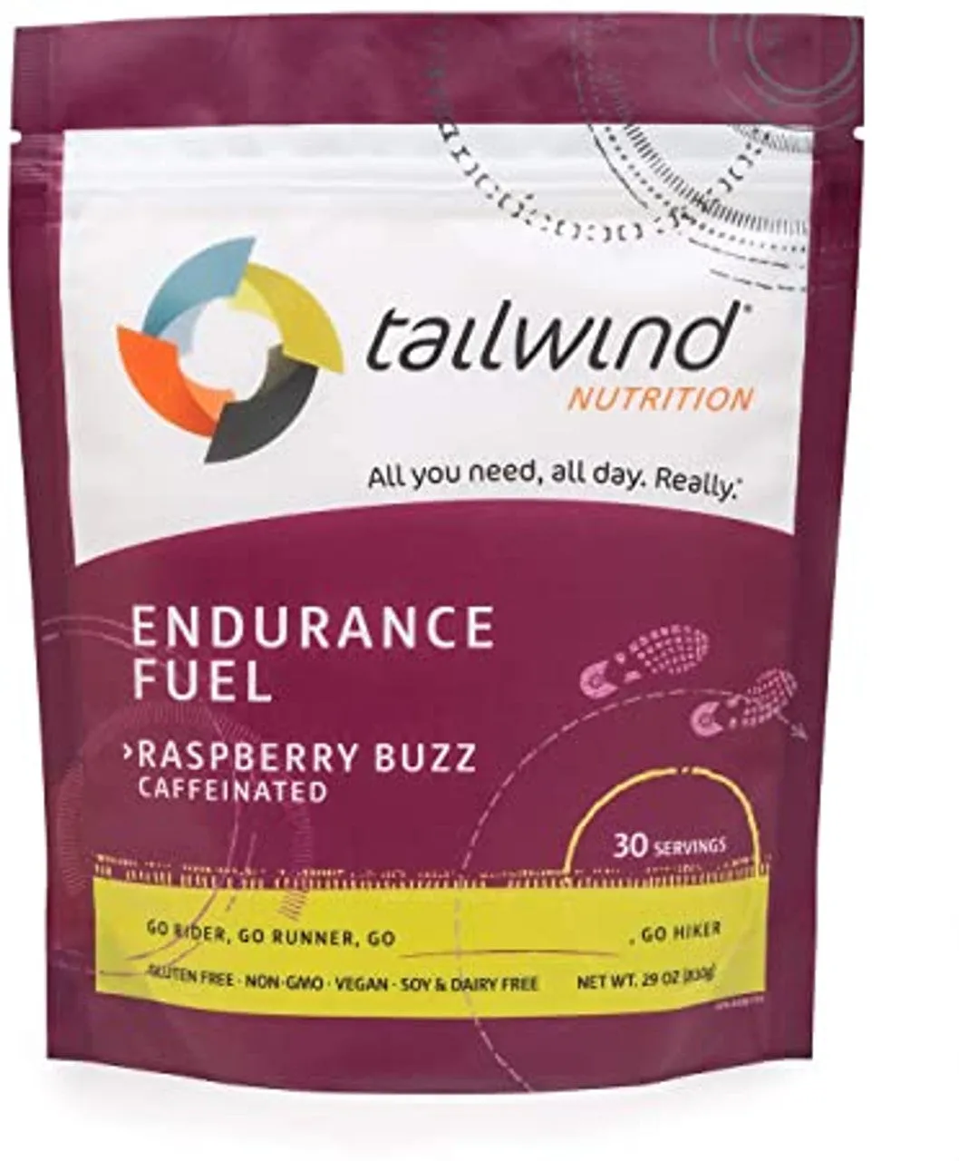 Tailwind Nutrition for Athletes - 30 Servings Raspberry Buzz