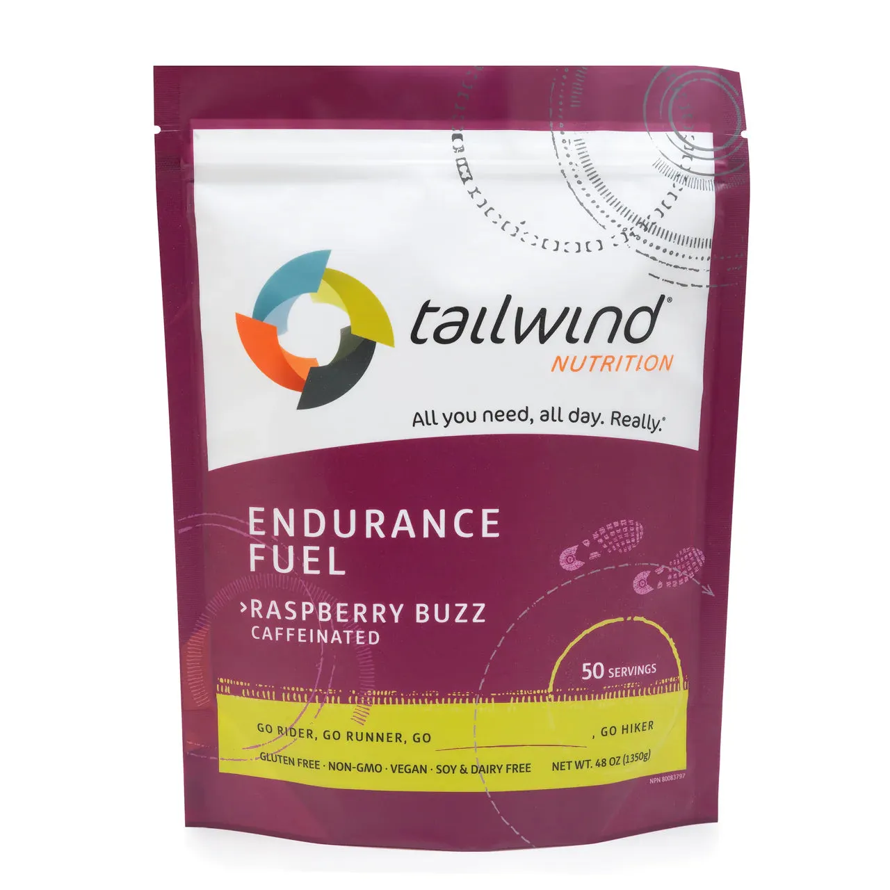 Tailwind Nutrition for Athletes - 50 Servings Raspberry Buzz