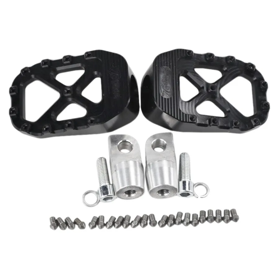 TC Bros. Pro Series Black MX Foot Pegs for Harley Davidson Models