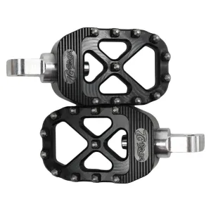 TC Bros. Pro Series Black MX Foot Pegs for Harley Davidson Models